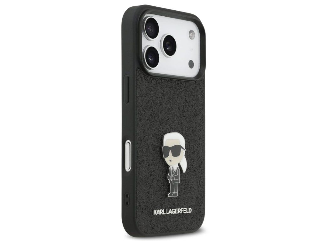 Fixed Glitter Metal Ikonik Kryt pre iPhone 17 Pro, Karl Lagerfeld