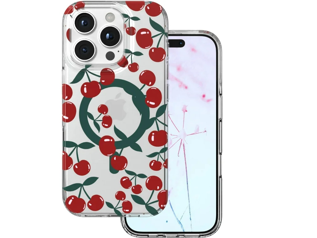 Silikónový Cherry kryt s MagSafe pre iPhone 17 Pro / iPhone 18 Pro, Transparentný