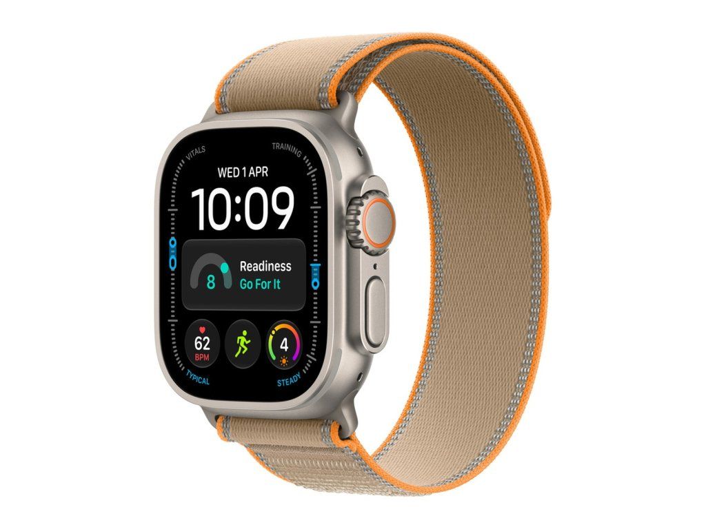 Apple Watch Ultra 4 49 mm prírodný titán, pieskový trailový ťah (S/M)