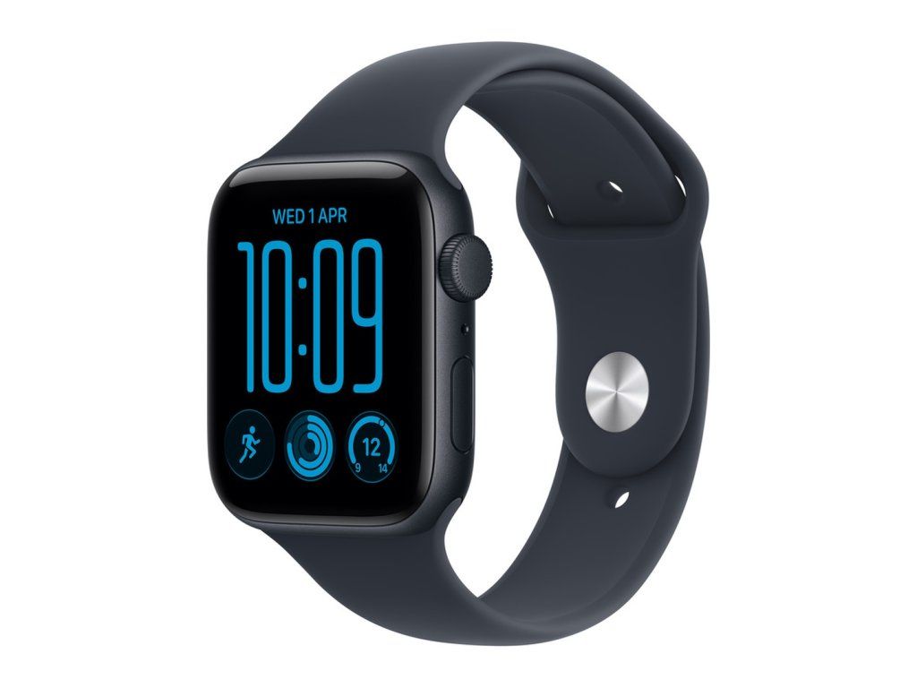 Apple Watch SE 3 44 mm temne atramentová, námornícky modrý športový remienok (S/M)