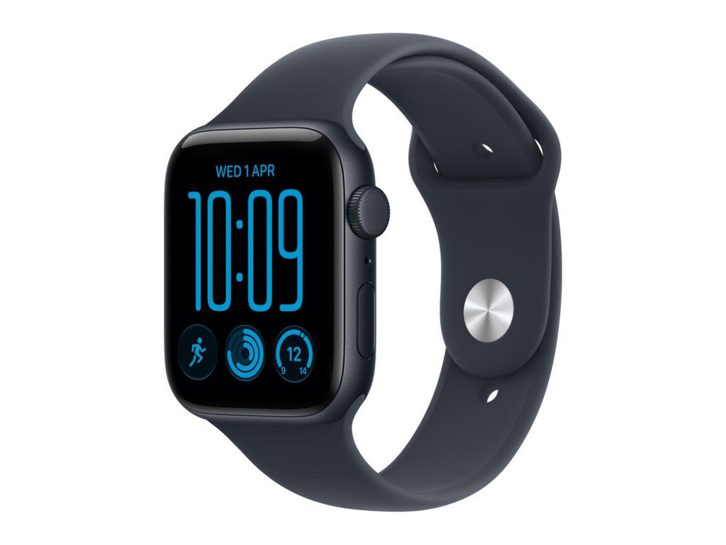 Apple Watch SE 3 44 mm temne atramentová, námornícky modrý športový remienok (M/L)