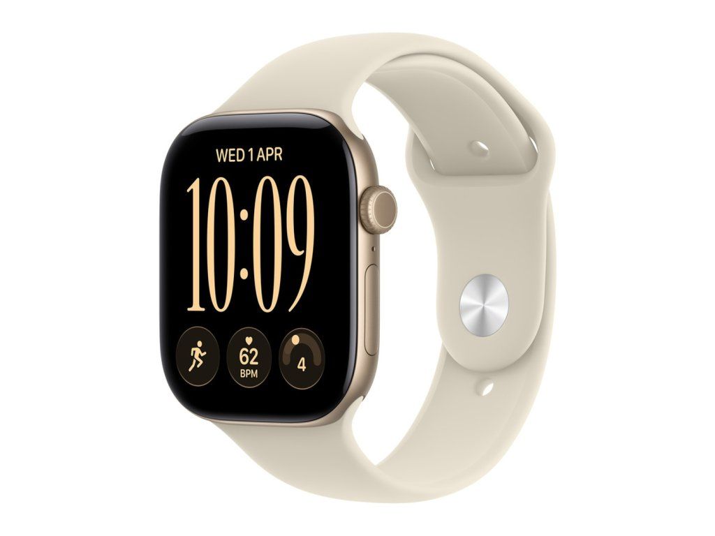 Apple Watch Series 12 42 mm svetlo zlatá, pieskový športový remienok (S/M)