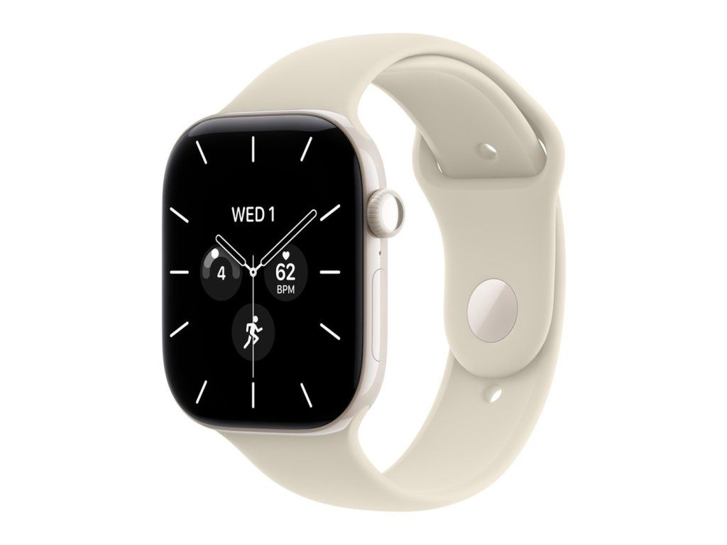 Apple Watch Series 12 42 mm perlovo biela, pieskový športový remienok (S/M)