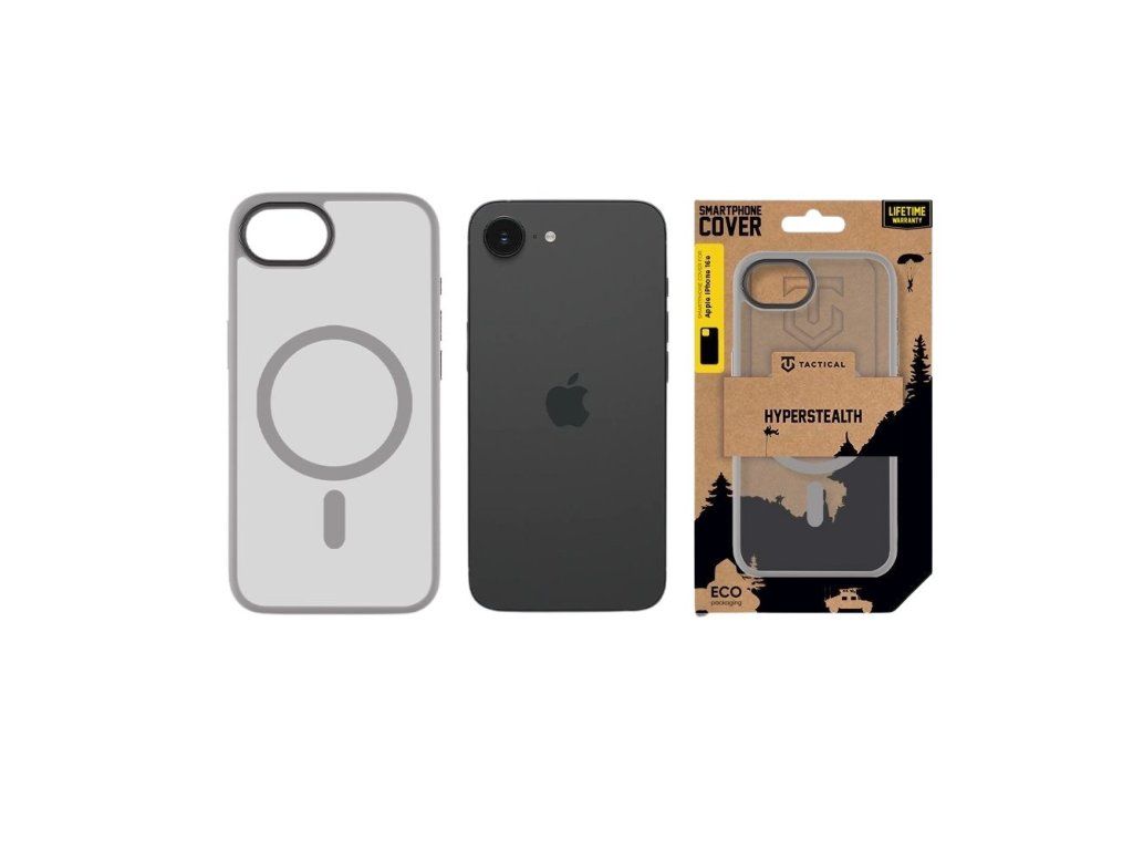 MagForce Hyperstealth kryt pre Apple iPhone 16e / 17e, Tactical, Svetlosivý (Light Grey)