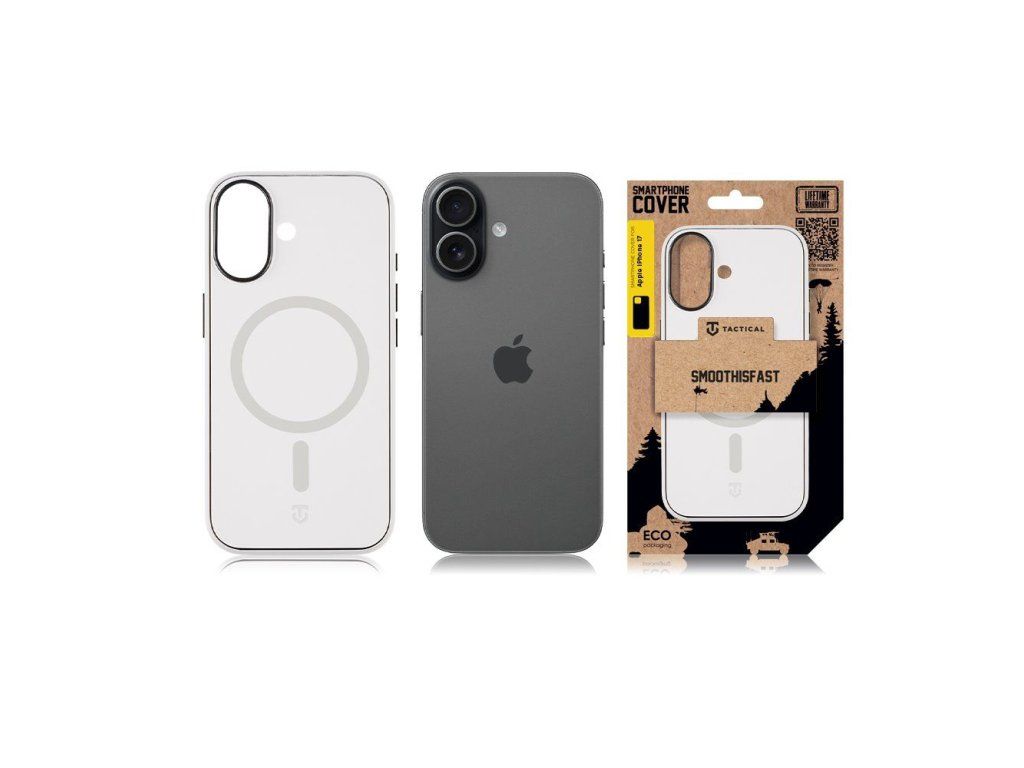 MagForce SmoothIsFast kryt pre Apple iPhone 17, Tactical, Biely (Chalk)