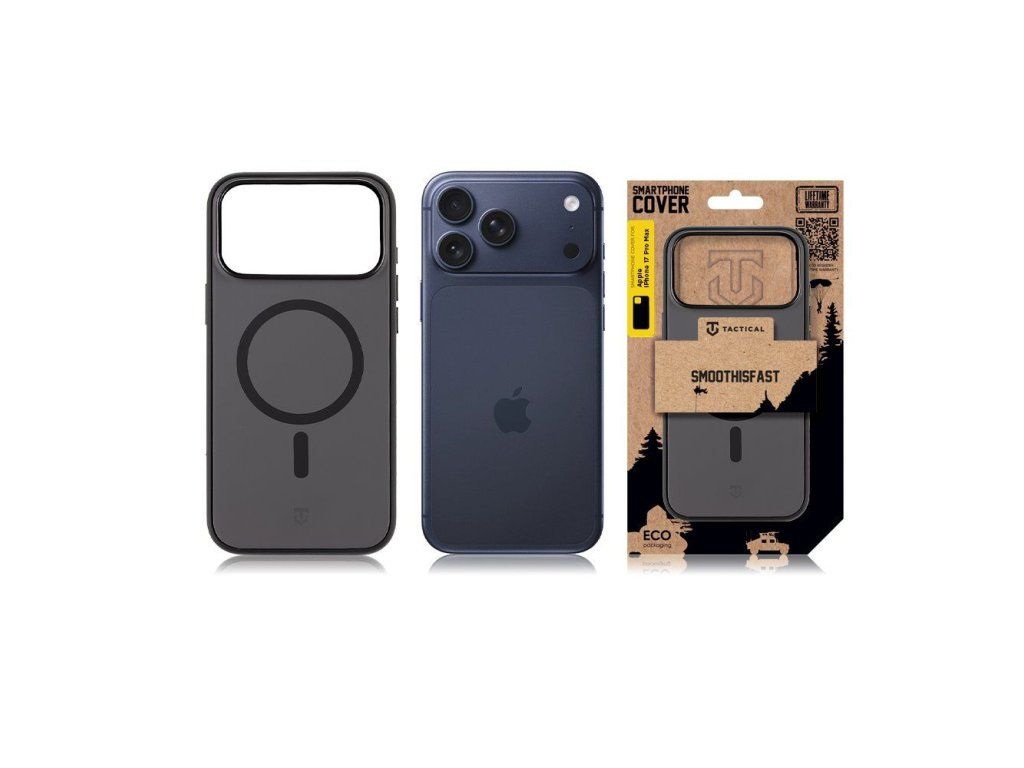 MagForce SmoothIsFast kryt pre Apple iPhone 17 Pro Max / 18 Pro Max, Tactical, Čierny (Asphalt)