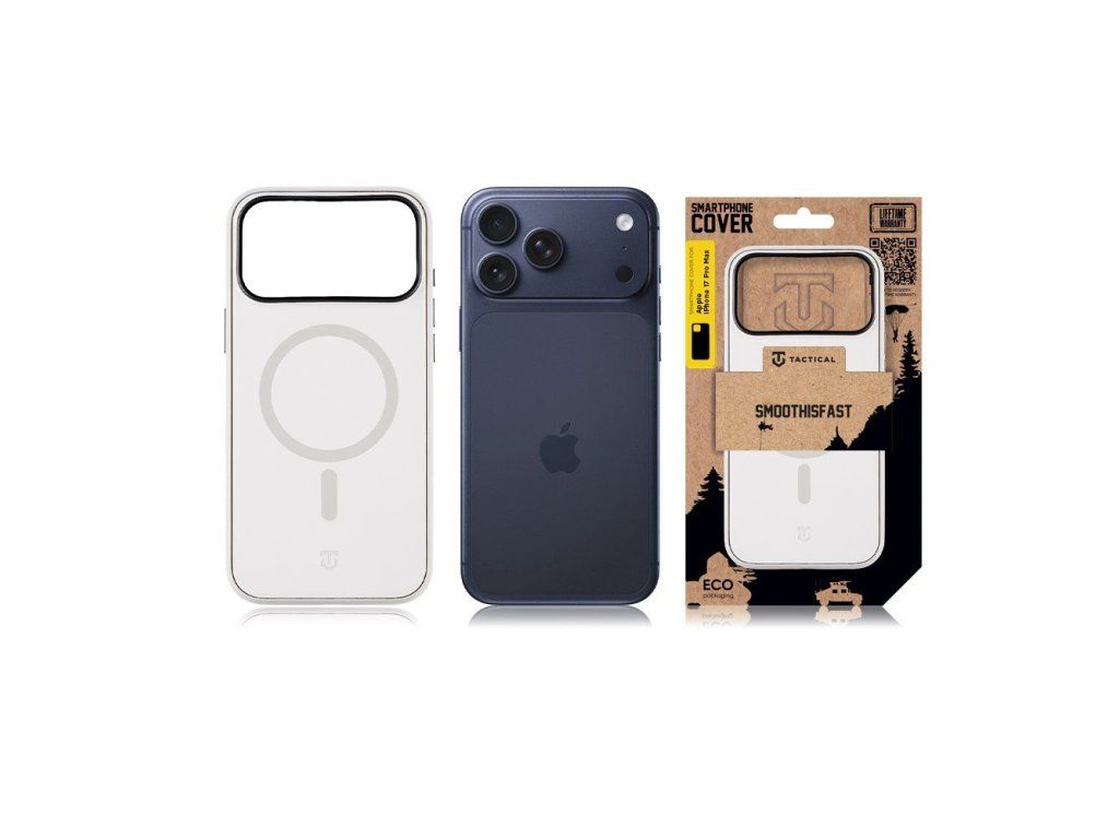 MagForce SmoothIsFast kryt pre Apple iPhone 17 Pro Max / 18 Pro Max, Tactical, Biely (Chalk)