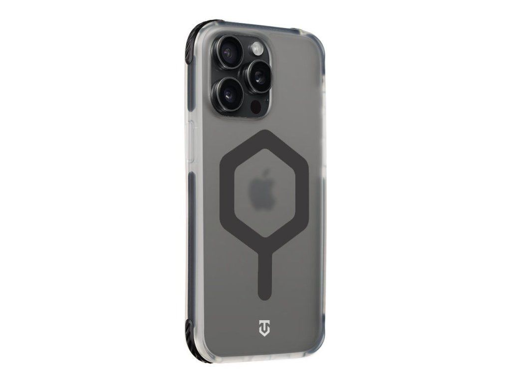 MagForce Hexagon kryt pre Apple iPhone 15 Pro Max, Tactical, Čierny transparentný (T-Black)