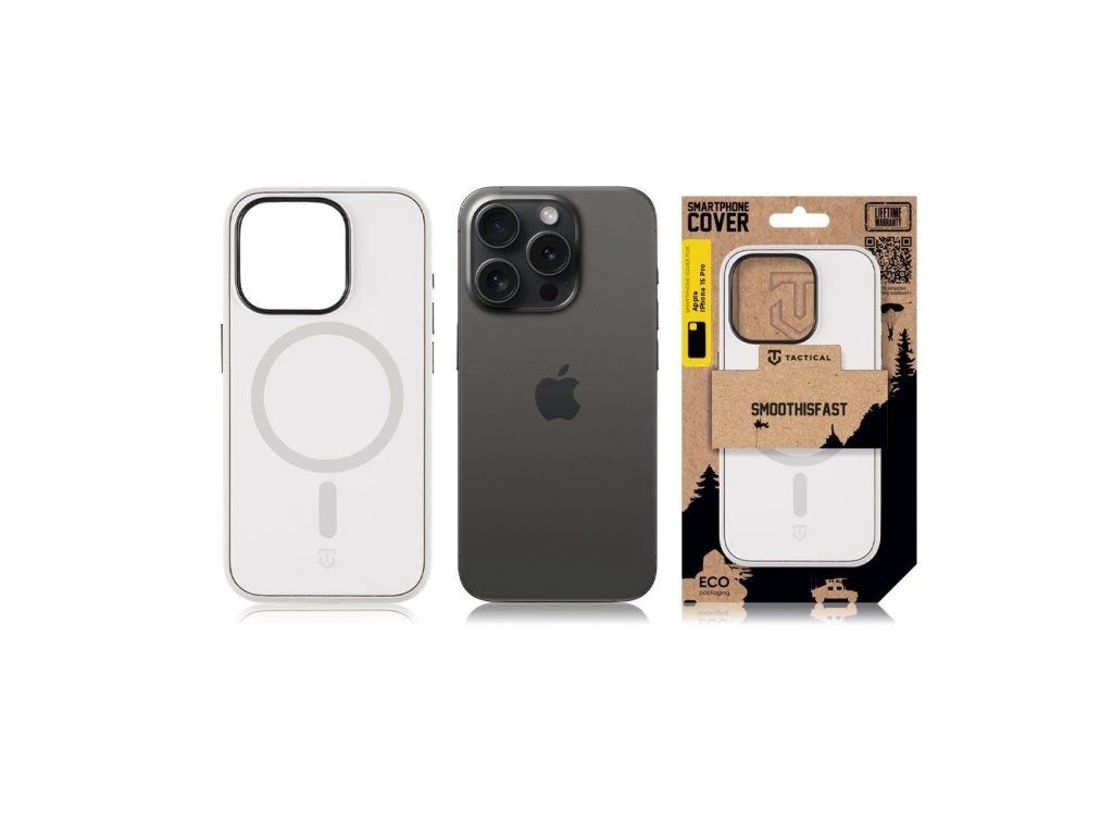 MagForce SmoothIsFast kryt pre Apple iPhone 15 Pro, Tactical, Biely (Chalk)