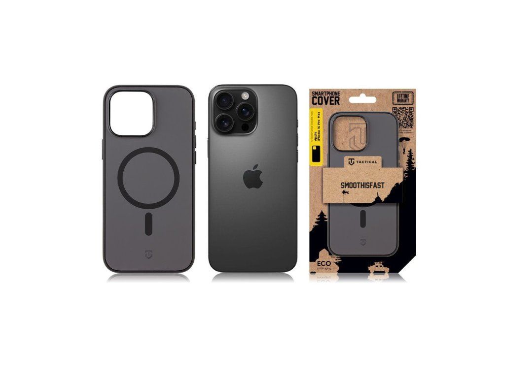 MagForce SmoothIsFast kryt pre Apple iPhone 16 Pro Max, Tactical, Čierny (Asphalt)