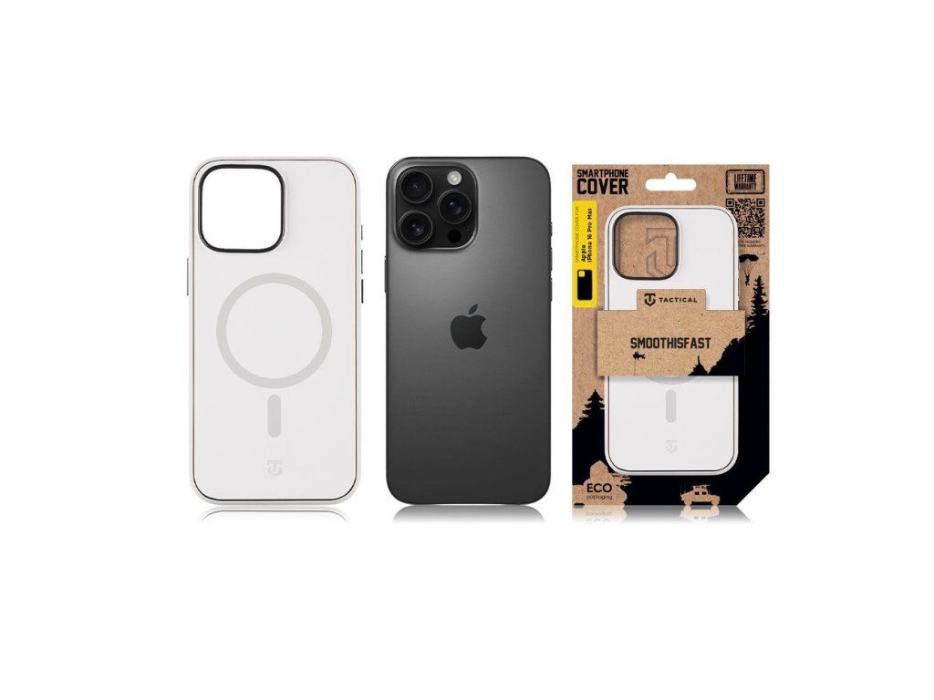 MagForce SmoothIsFast kryt pre Apple iPhone 16 Pro Max, Tactical, Biely (Chalk)