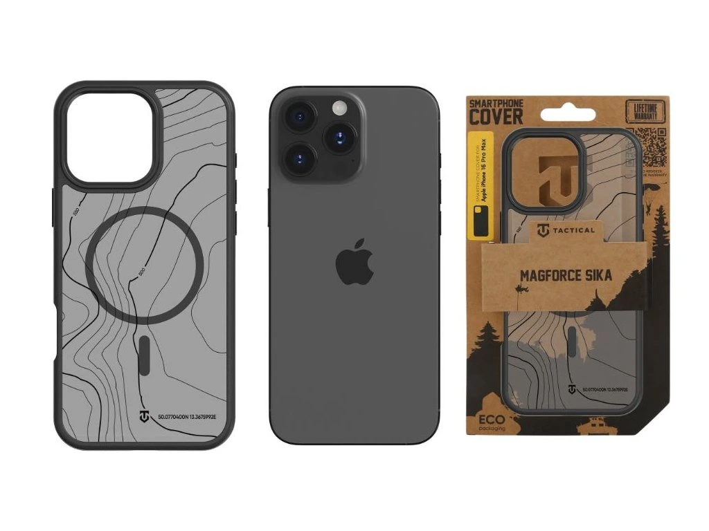 MagForce Hyperstealth Sika kryt pre Apple iPhone 16 Pro Max, Tactical, Čierny (Asphalt)