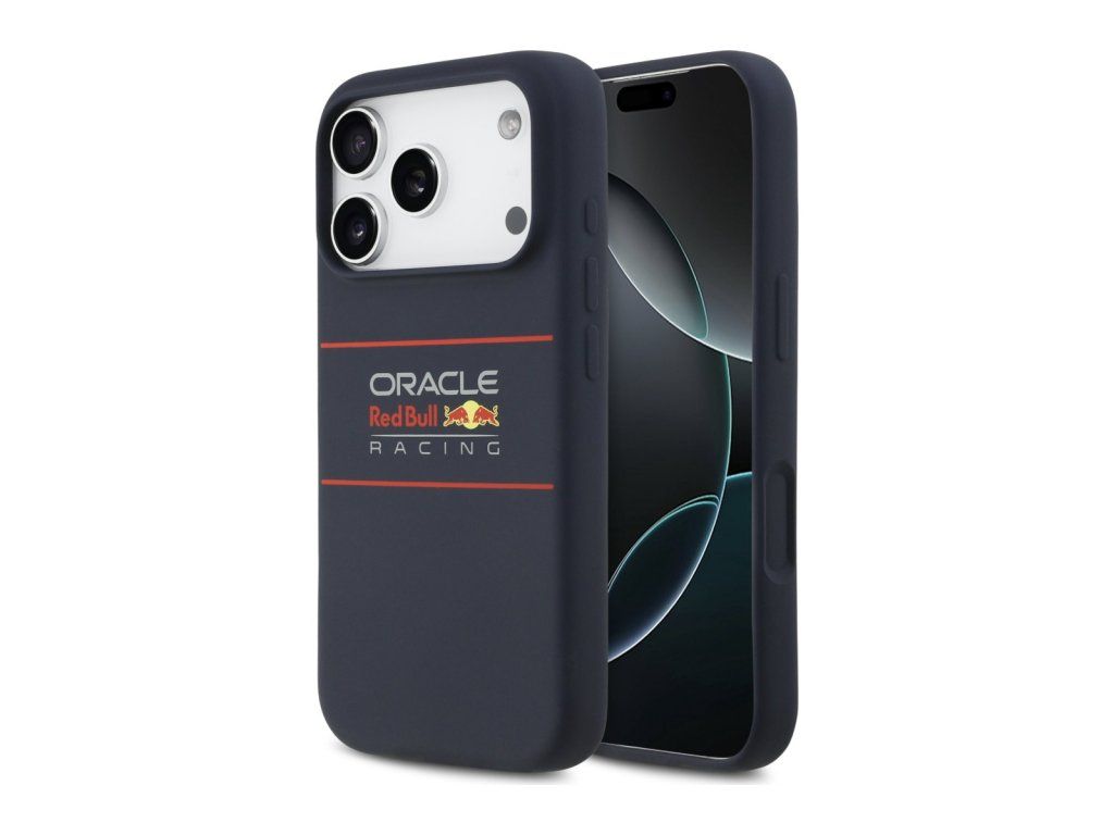 Red Bull Silicone Horizontal Logo MagSafe Zadný Kryt pre iPhone 17 Pro Navy