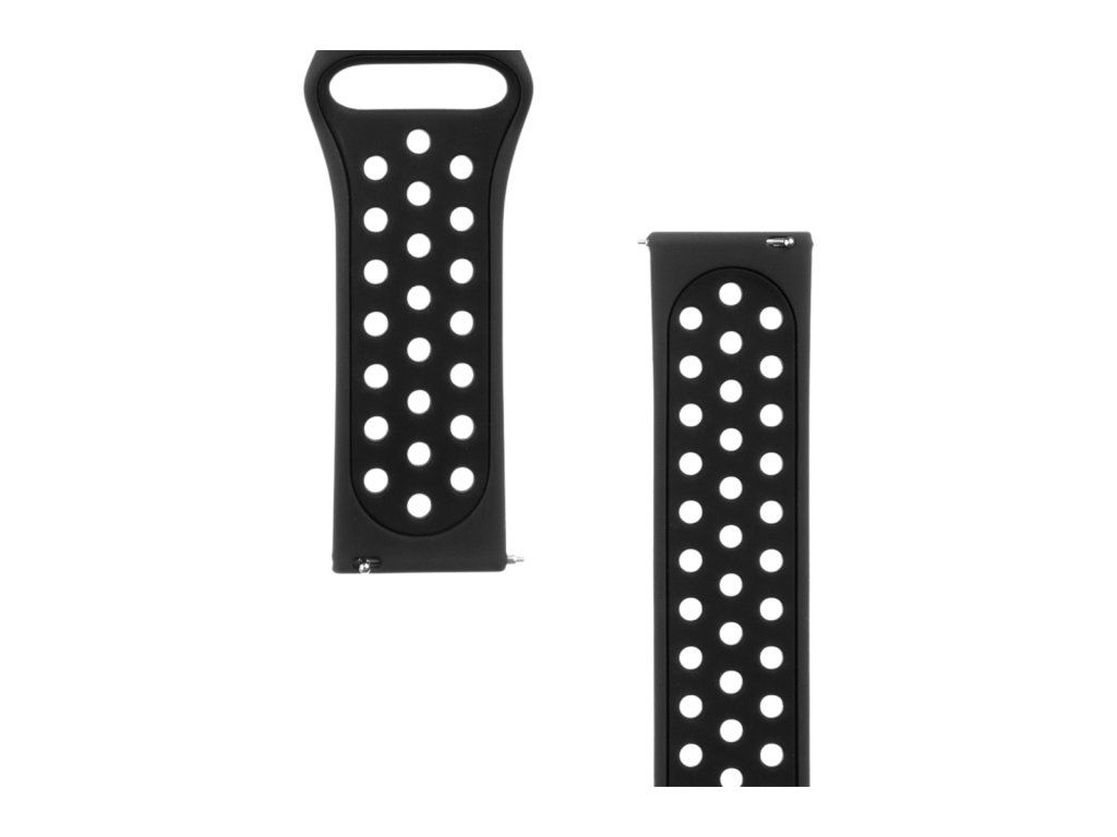234 Double Silikónový remienok 22mm, Tactical, Čierny – detail