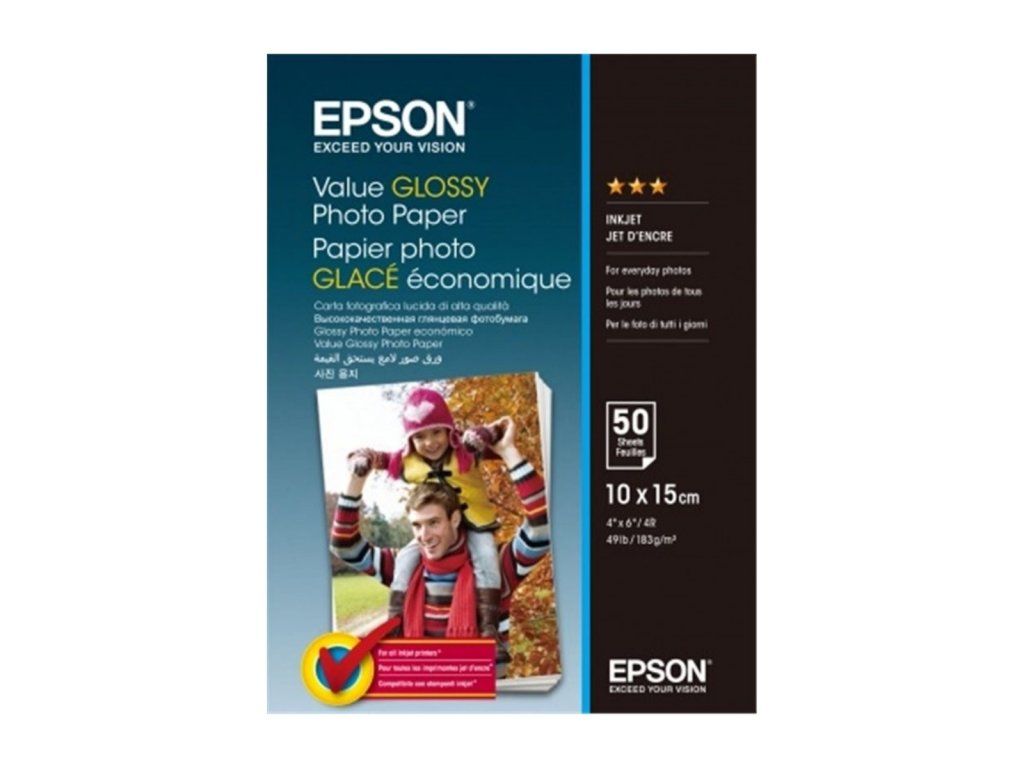 Epson Value Glossy Photo Paper 10×15 cm, 50 listov