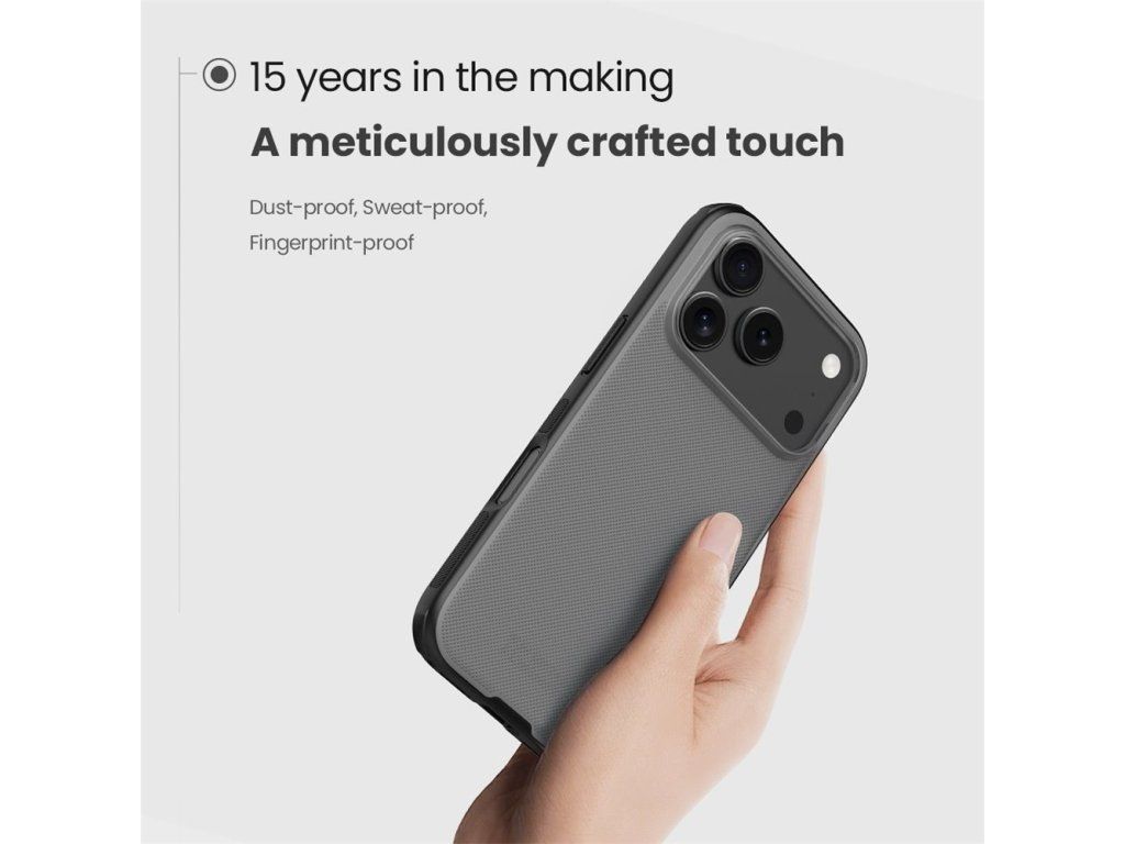 Nillkin Super Frosted PRO Zadný Kryt pre Apple iPhone 18 Pro / 17 Pro, Transparent Black – detail 2