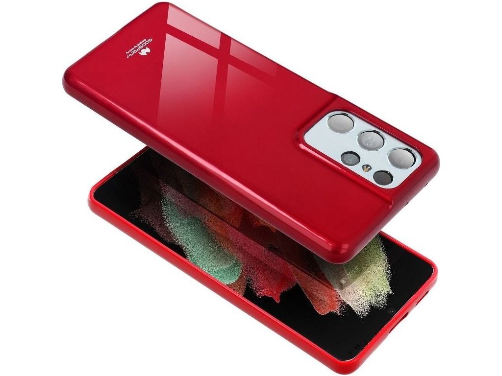 Mercury Jelly kryt pre Samsung Galaxy A73 5G, Goospery, Červený – detail 1