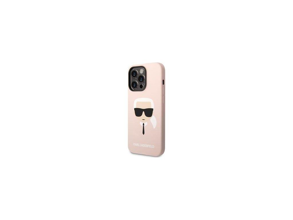 Liquid Karl Head Silikónový kryt pre Apple iPhone 14 Pro Max, Karl Lagerfeld, Ružový