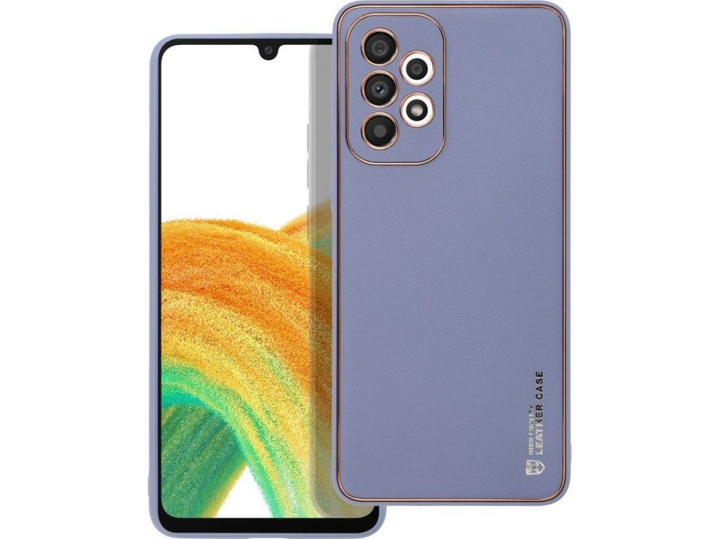 Kožený kryt pre Samsung Galaxy A33 5G, Modrý