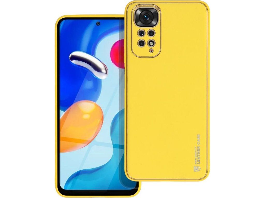 Kožený kryt pre Xiaomi Redmi Note 11/ 11S, Forcell, Žltý