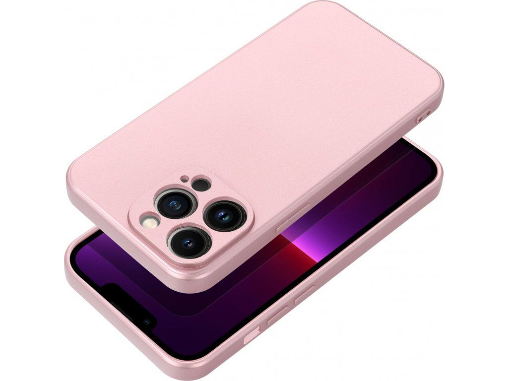 Metalický kryt pre Apple iPhone 14 Plus, Ružový