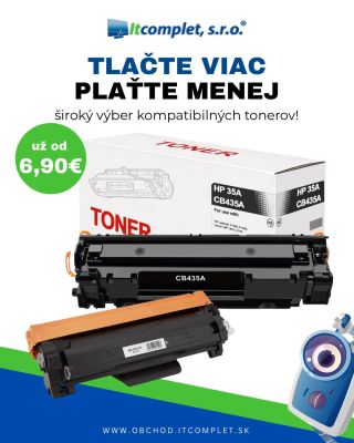 📢 TLAČTE VIAC, PLAŤTE MENEJ! 🎉 Získajte kvalitné tonerové náplne na svoje tlačiarne HP, Brother, Samsung a ďalšie, už od...
